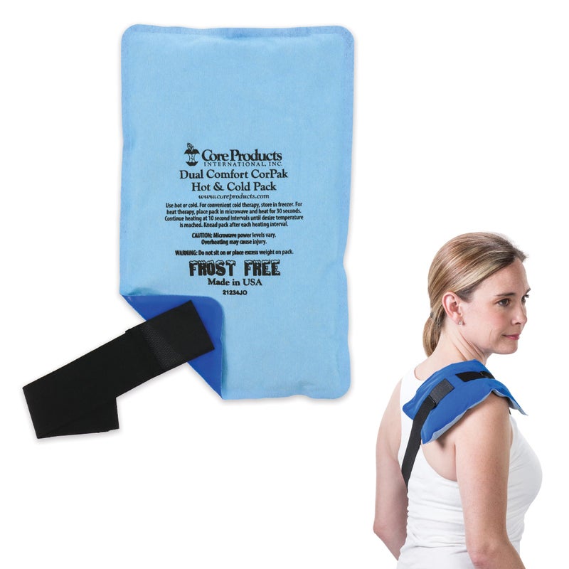 Core Products Dual Comfort CorPak Reusable HotCold Pack for Knee Back Shoulder or Ankle Pain Use Hot or Cold Made in USA Medium 6 x 10